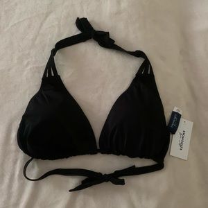 Ashely Graham black halter bikini top size 18